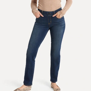 Betabrand Straight Leg 4 Pocket Yoga Denim in Dark Vintage Wash - NWOT - Small